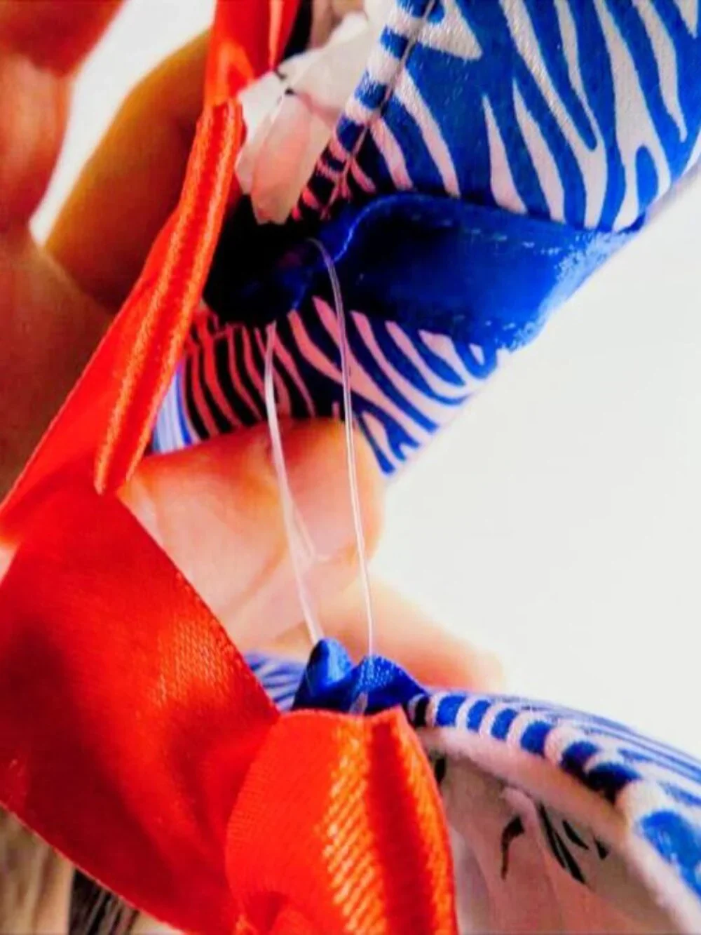 Baby Red White Blue Striped Baby Shoes with Red Bow Patriotic NEW